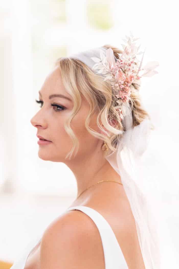 Headband mariage fleurs séchées Carmen